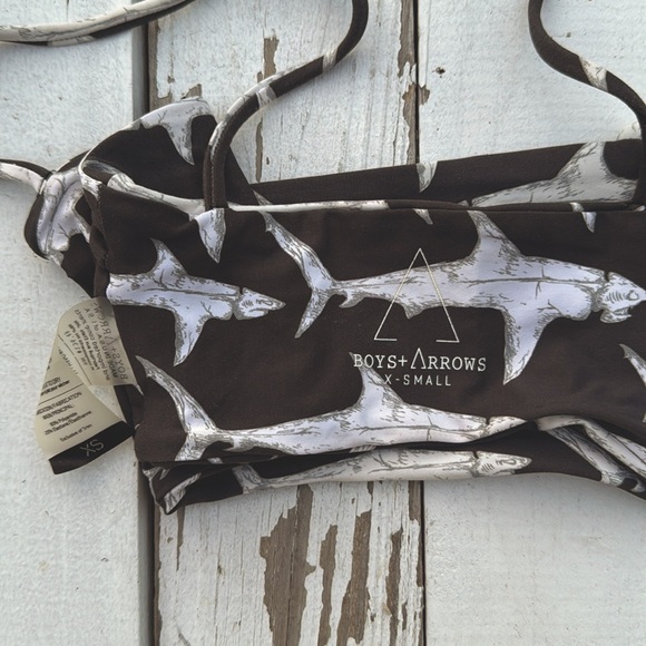 ❣️HOST PICK❣️ Boys + Arrows Hood Fish Shark Bikini Top - Picture 8 of 9